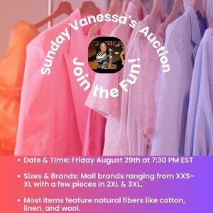 Auction Announcement - Friday‎ August 29th at 7:30 PM EST